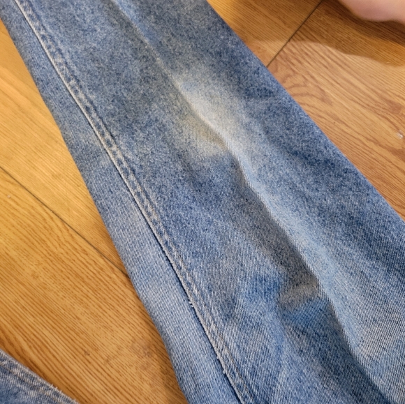 Vintage 80s 90s Mom Lee High Rise Tapered Leg Pleated Front Bareback Blue 26" wa - Picture 5 of 10